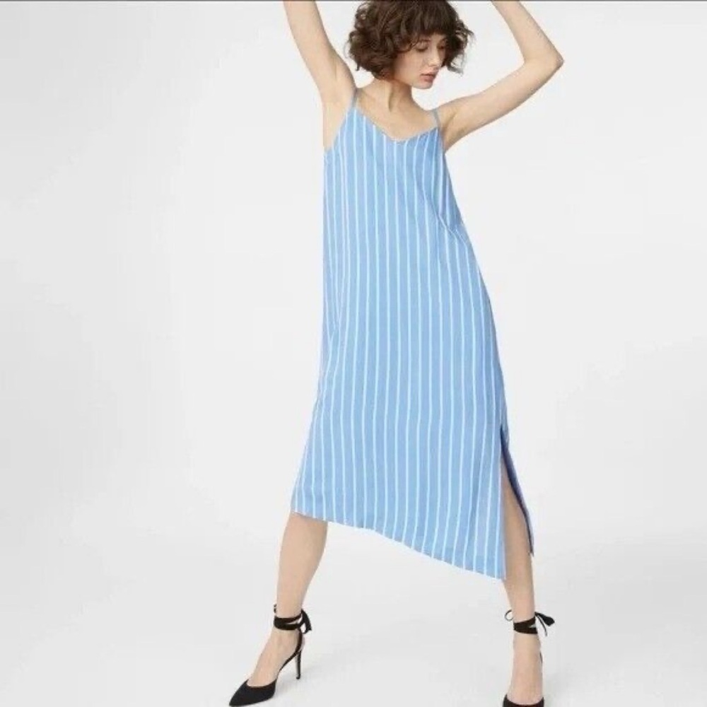 Club Monaco Sarana Tie-Back Dress Sundress Lightweight Striped Summer Sz 8